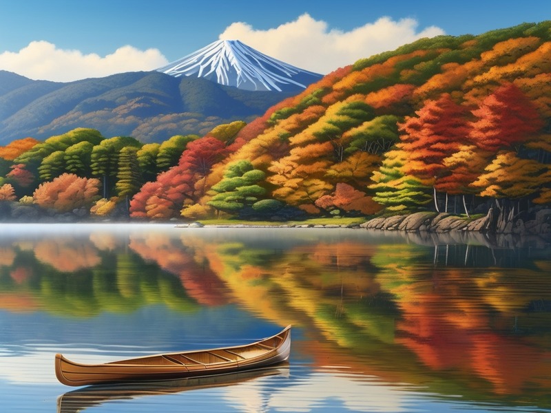 Lake Tanzawa surrounded by forested mountains