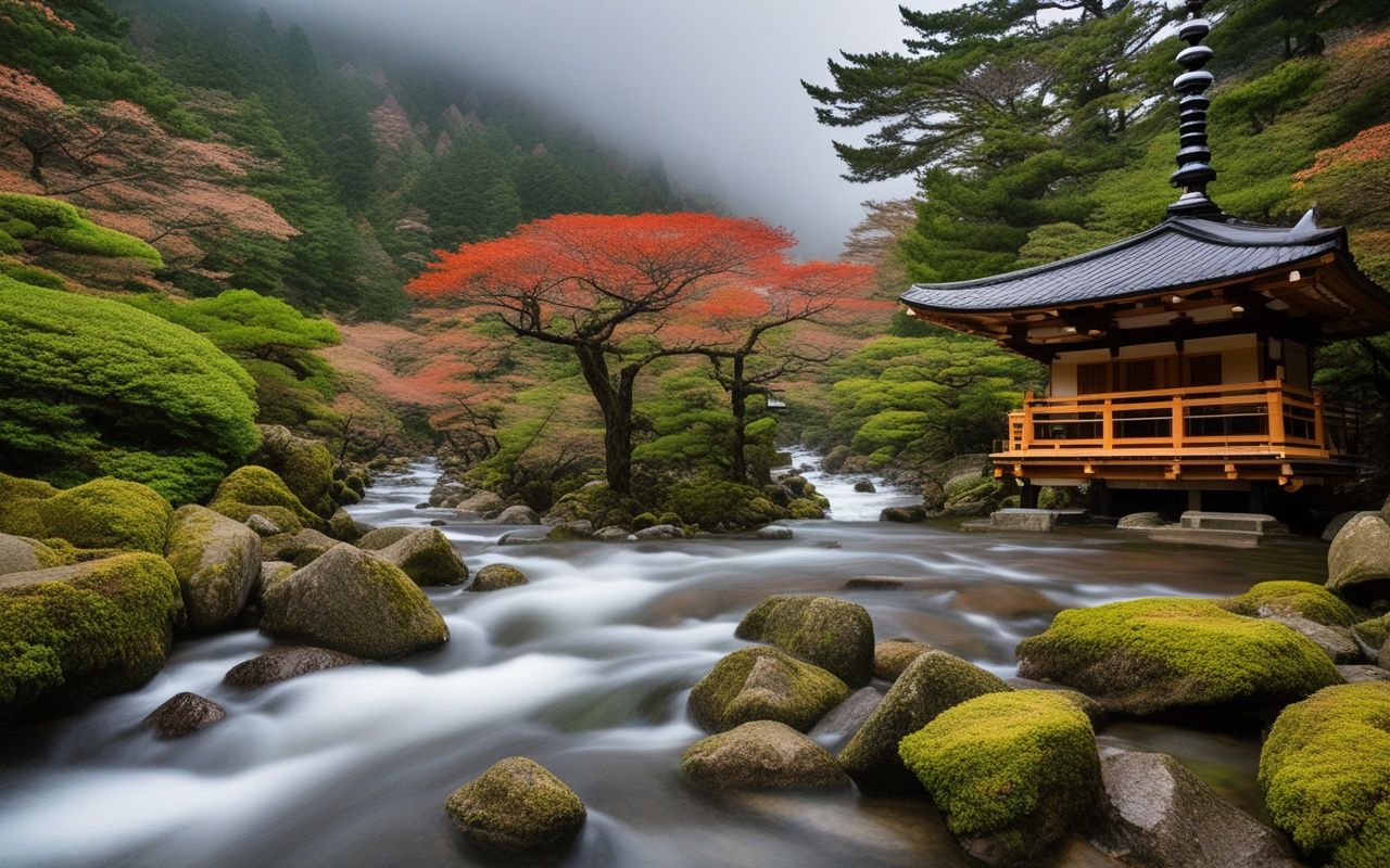 Mount Oyama summit shrine and cedar forest approach