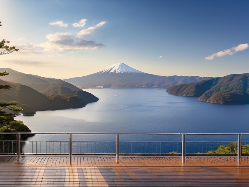 Hakone-toge terrace view over Lake Ashi