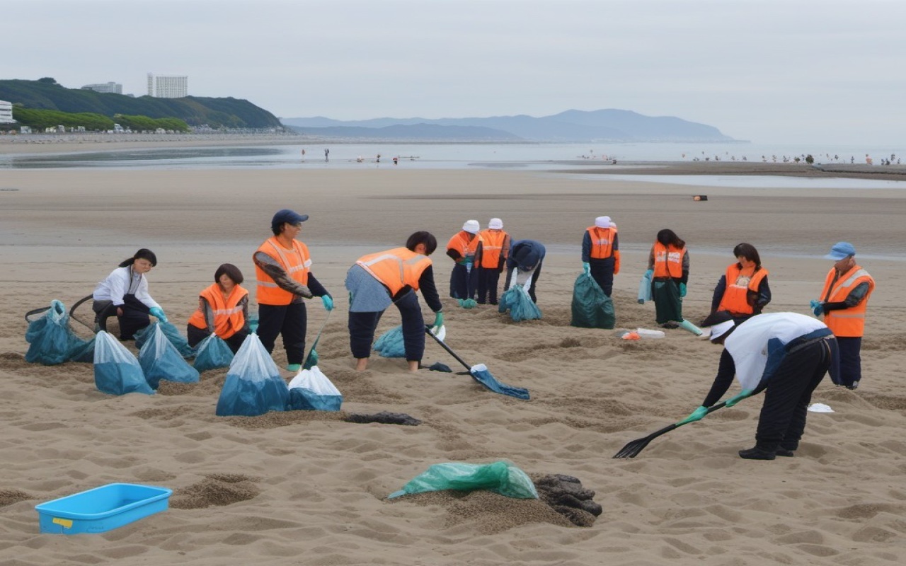 shonan beach cleanup volunteer sub 3