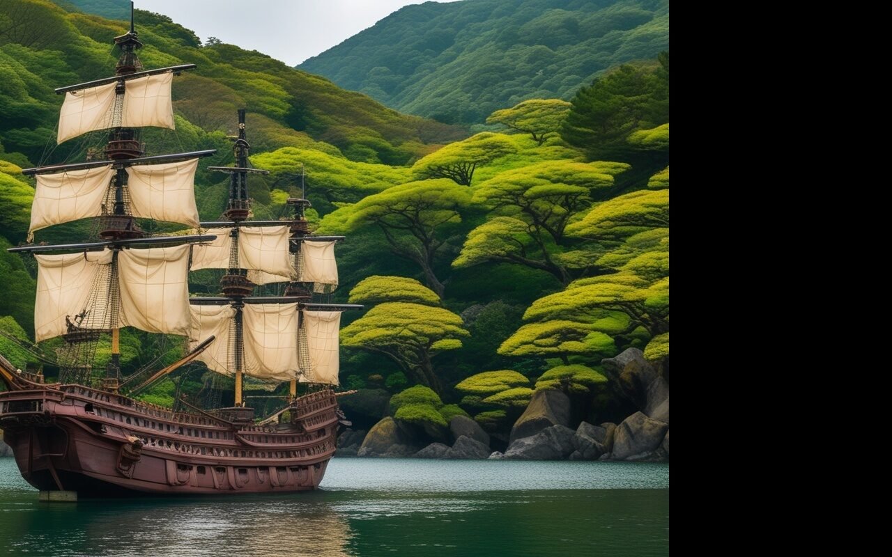Hakone Pirate Ship time — main illustration